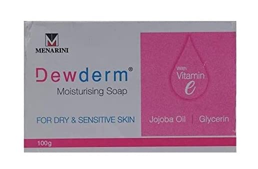 Dewderm Moisturizing Soap Bar 100g - Hydrating & Gentle Cleansing for Dry & Sensitive Skin - Perfect for Daily Face & Body Wash, Travel & Home Use