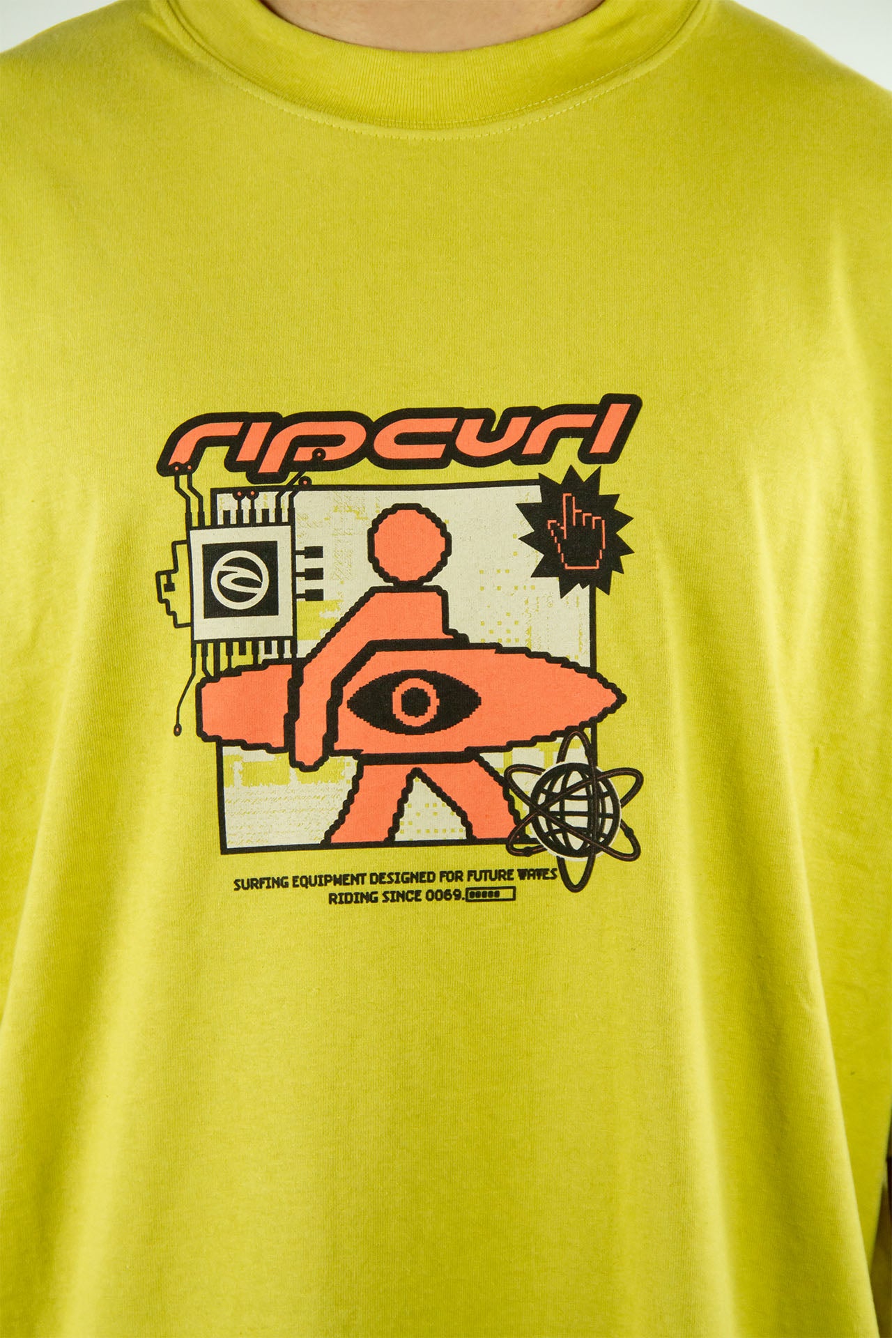Rip Curl Supercomputer Graphic T-Shirt for Men - Comfortable Cotton Tee for Surfing, Beach & Casual Wear