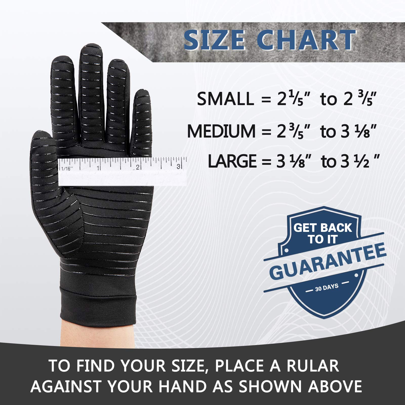 **Copper Compression Gloves for Arthritis Pain Relief – Breathable & Moisture-Wicking Full Finger Gloves for Women & Men – Ideal for Typing, Gardening & Joint Support**