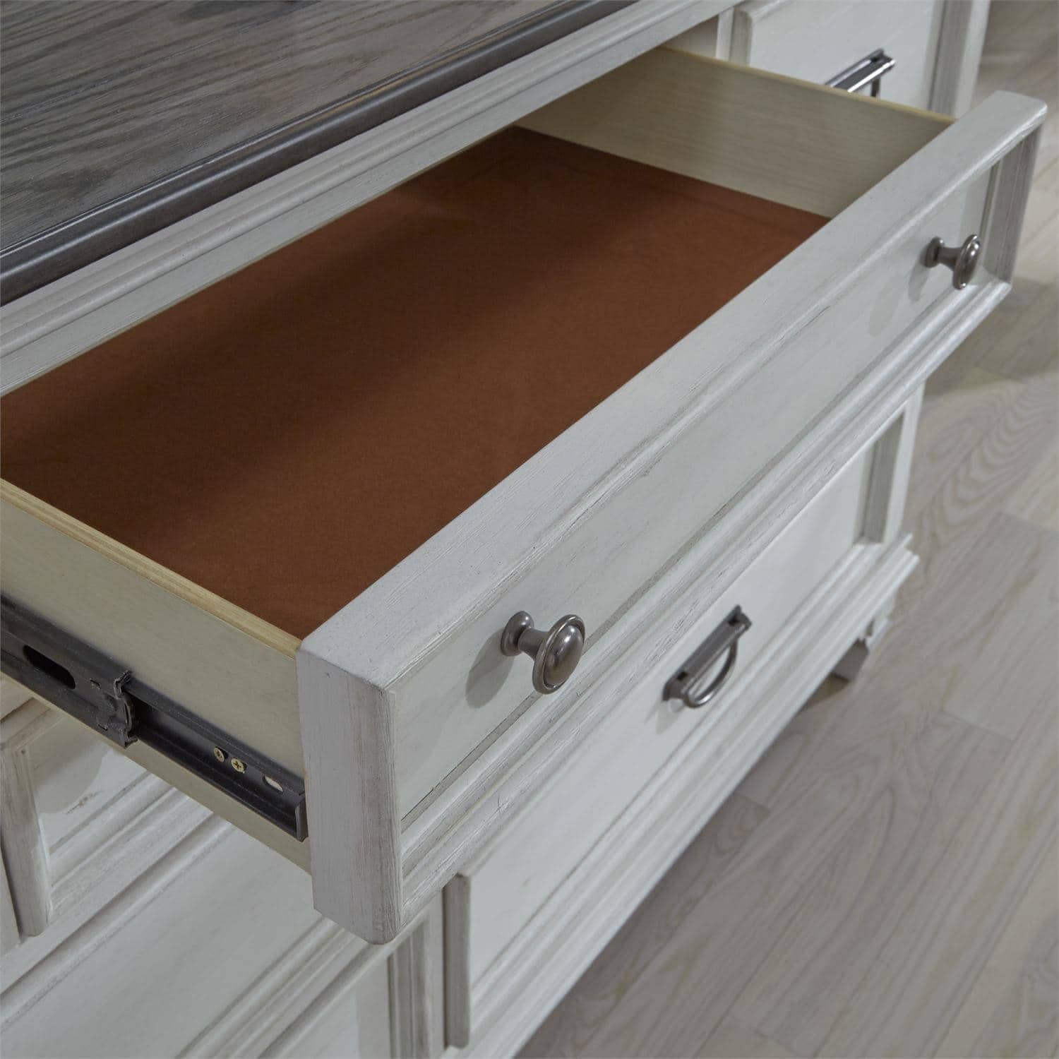 Stylish Two-Tone Bedroom Furniture Set - Modern Bed Frame, Nightstand & Dresser - Perfect for Master Bedroom or Guest Room Decor