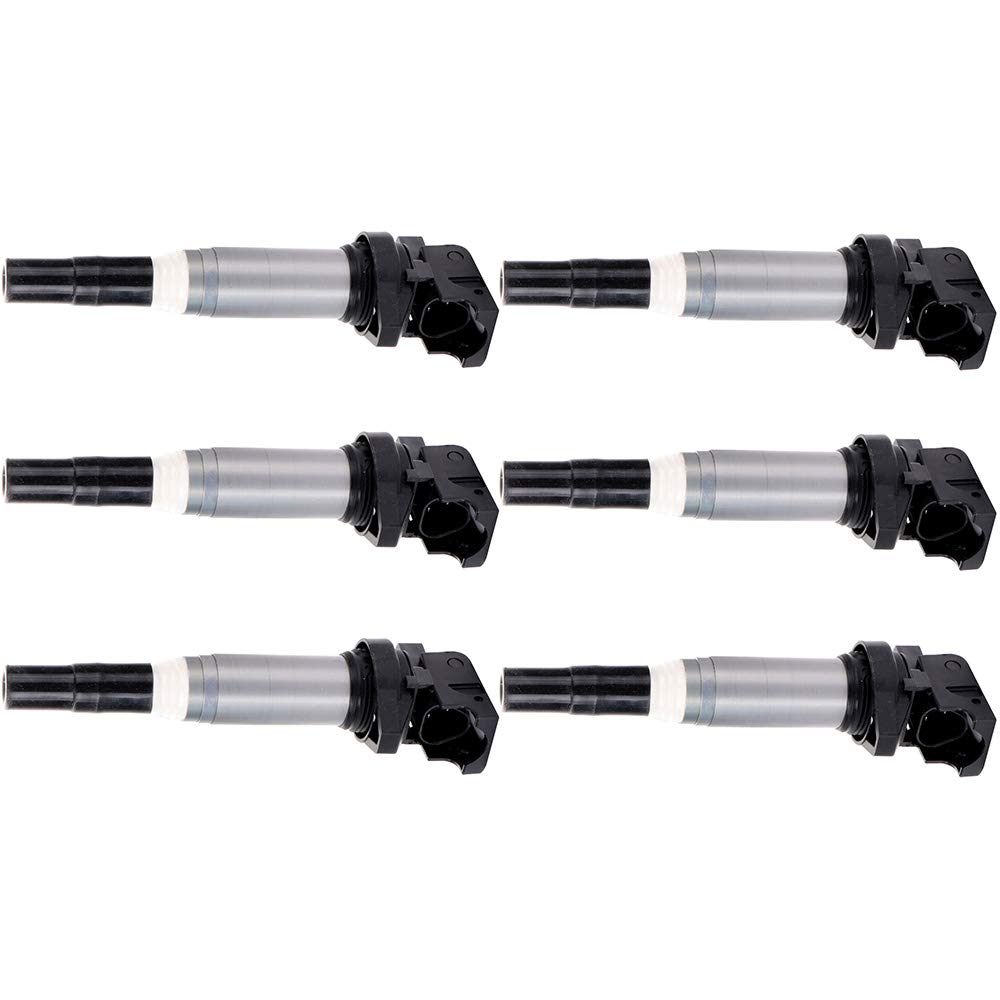 6 Pack Ignition Coil Compatible with BMW 325xi 3.0L - Direct Replacement for OE UF667 - Improve Engine Performance & Fuel Efficiency for Smooth Driving Experience