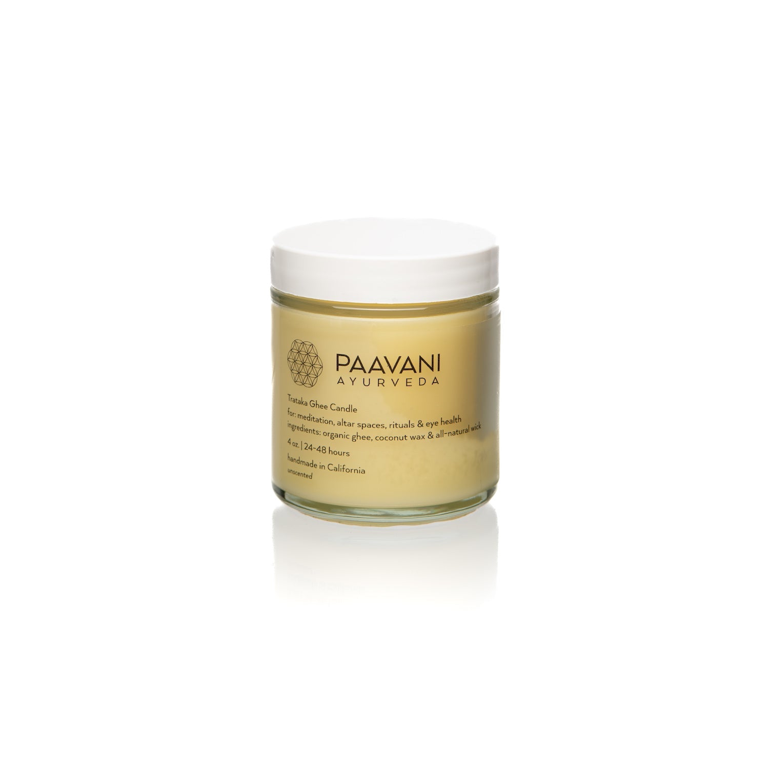 Trataka Pure Ghee Candle - 100% Natural Ayurvedic Candle for Meditation, Yoga & Relaxation - Perfect for Home Spa, Aromatherapy & Spiritual Healing