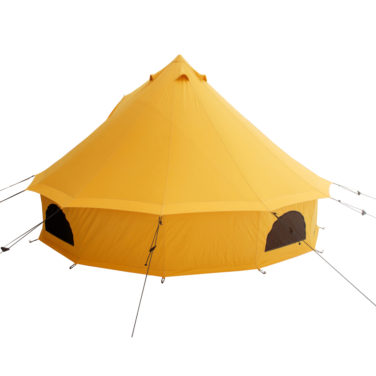 10' Regatta Bell Tent in Tuscan Sun - Waterproof Canvas Camping Tent for Outdoor Adventures, Glamping, and Family Gatherings