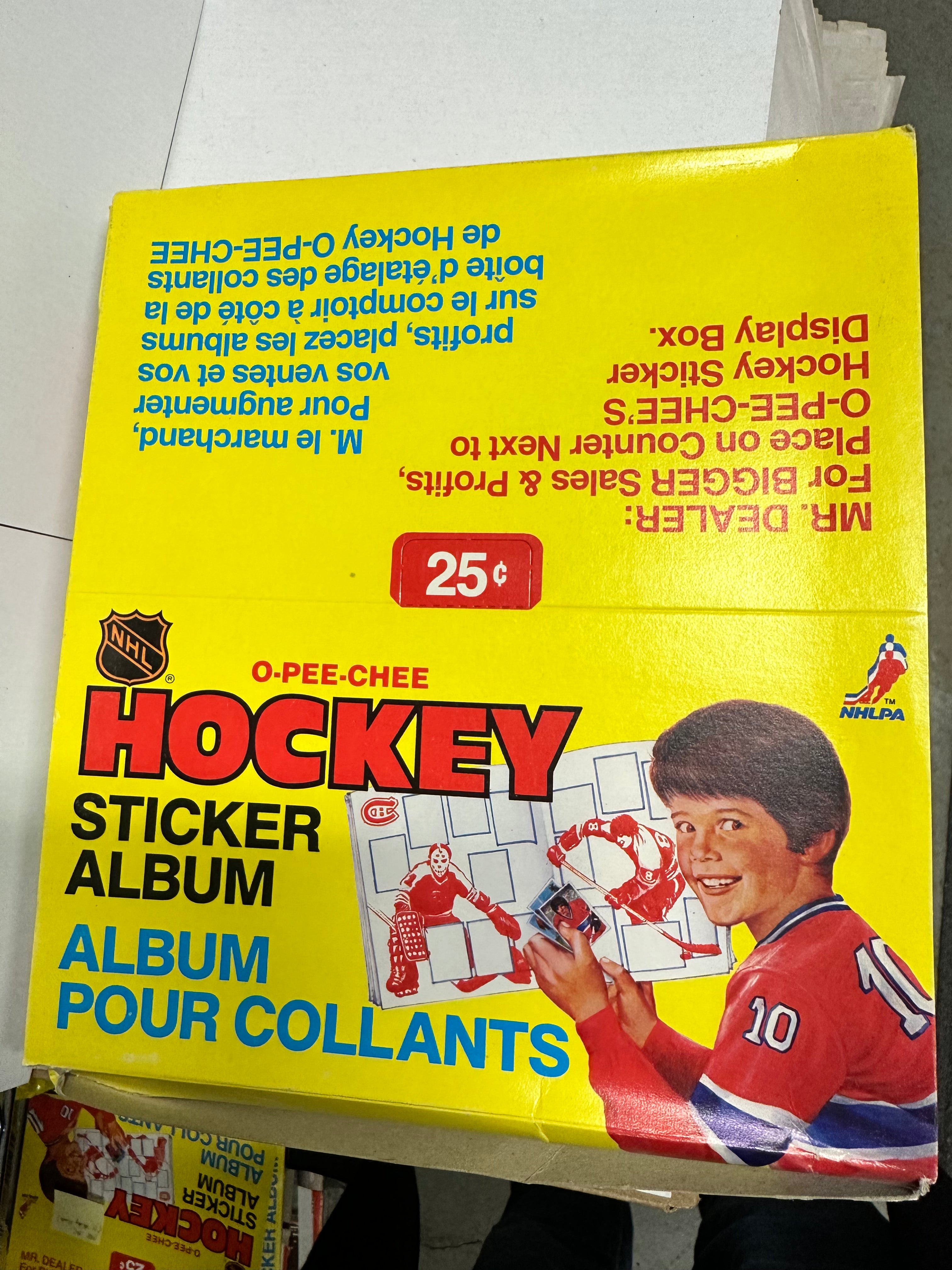 12-Pack OPC Hockey Sticker Albums Box - Collectible Sports Trading Cards for Kids & Adults - Perfect for Gifts, Parties, and Memorabilia Collections