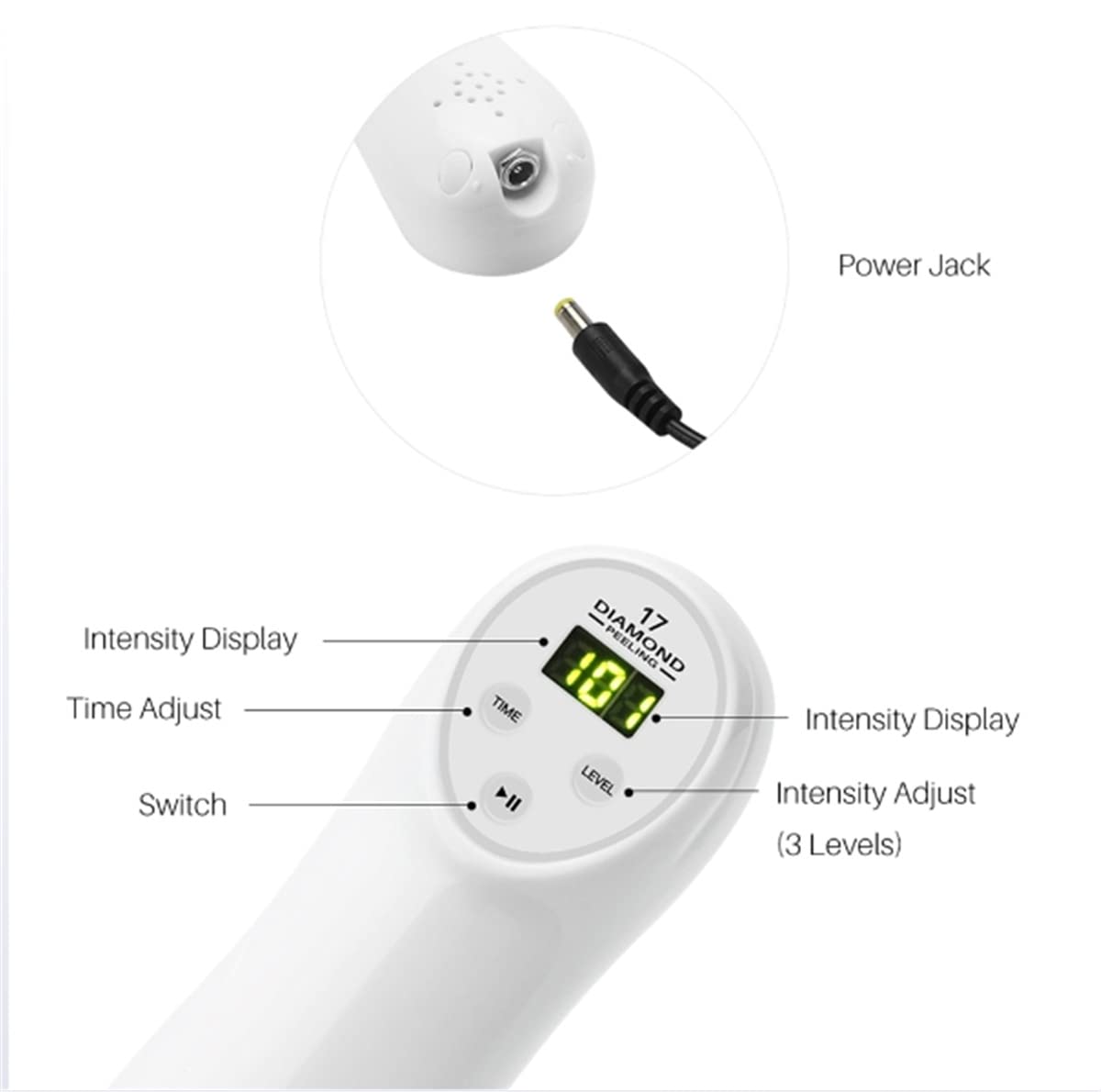 Professional Diamond Microdermabrasion Pen - Vacuum Skin Exfoliation Device for Blackhead Removal & Facial Rejuvenation | At-Home Spa Treatment for Smooth Skin | Perfect for Acne Care, Anti-Aging & Glowing Complexion