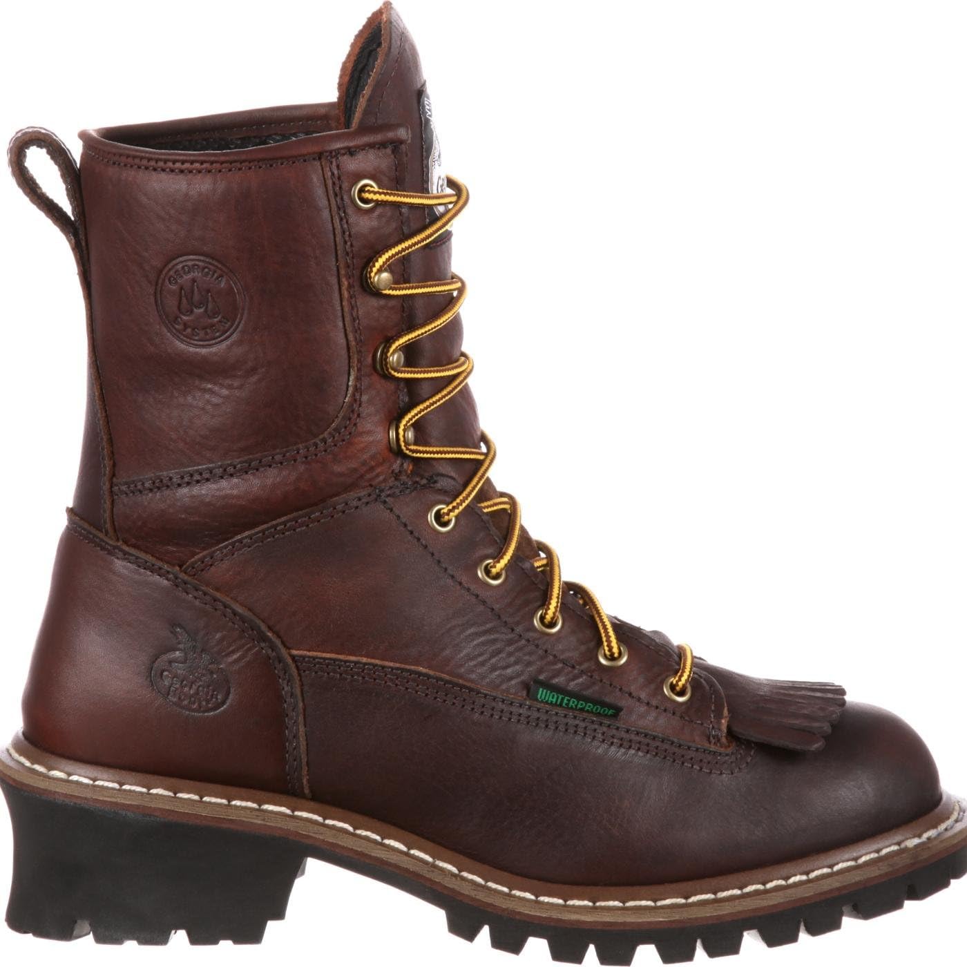 Georgia Boot Men's Waterproof Logger Work Boots - Steel Toe, Slip Resistant, Insulated for Construction, Hiking & Outdoor Work