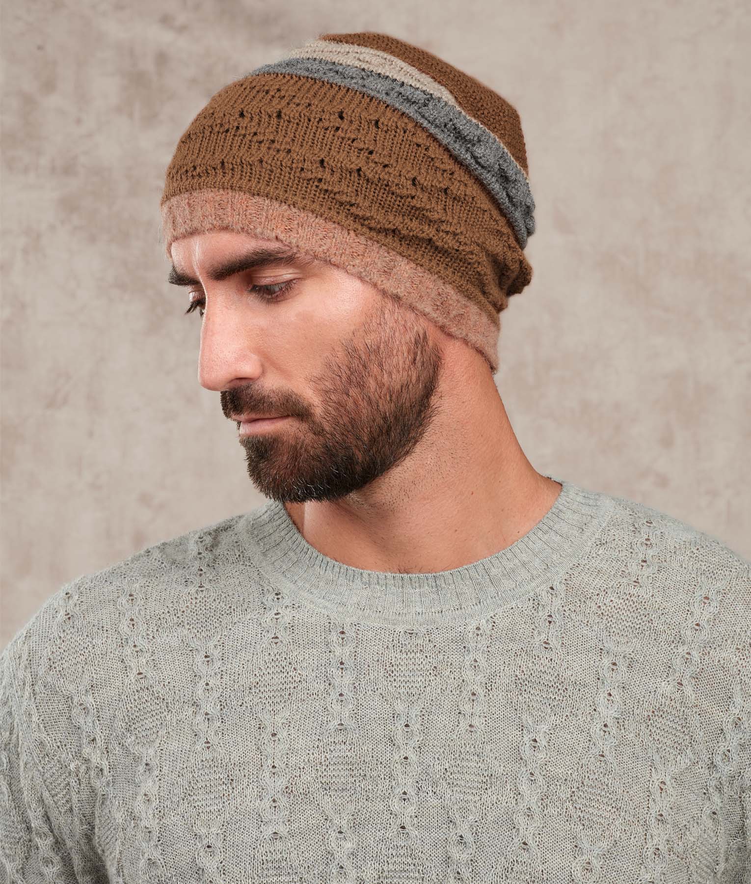 Striped Knit Beanie for Men & Women - Soft Winter Hat for Cold Weather - Perfect for Outdoor Activities, Skiing, and Casual Wear