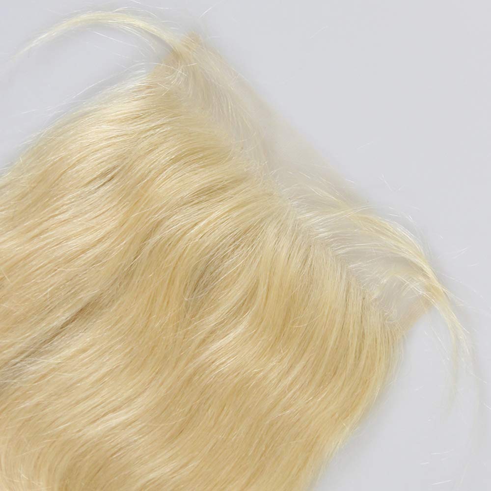 613 Blonde 6x6 Lace Closure Body Wave Brazilian Virgin Human Hair Extensions 20 Inch with Baby Hair - Perfect for Daily Wear, Parties & Special Occasions