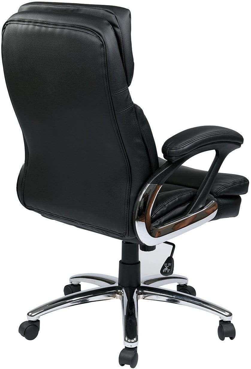 Ergonomic High Back Executive Office Chair - Faux Leather Desk Chair with Lumbar Support [FL2604C] - Perfect for Home Office, Conference Rooms & Corporate Workspaces