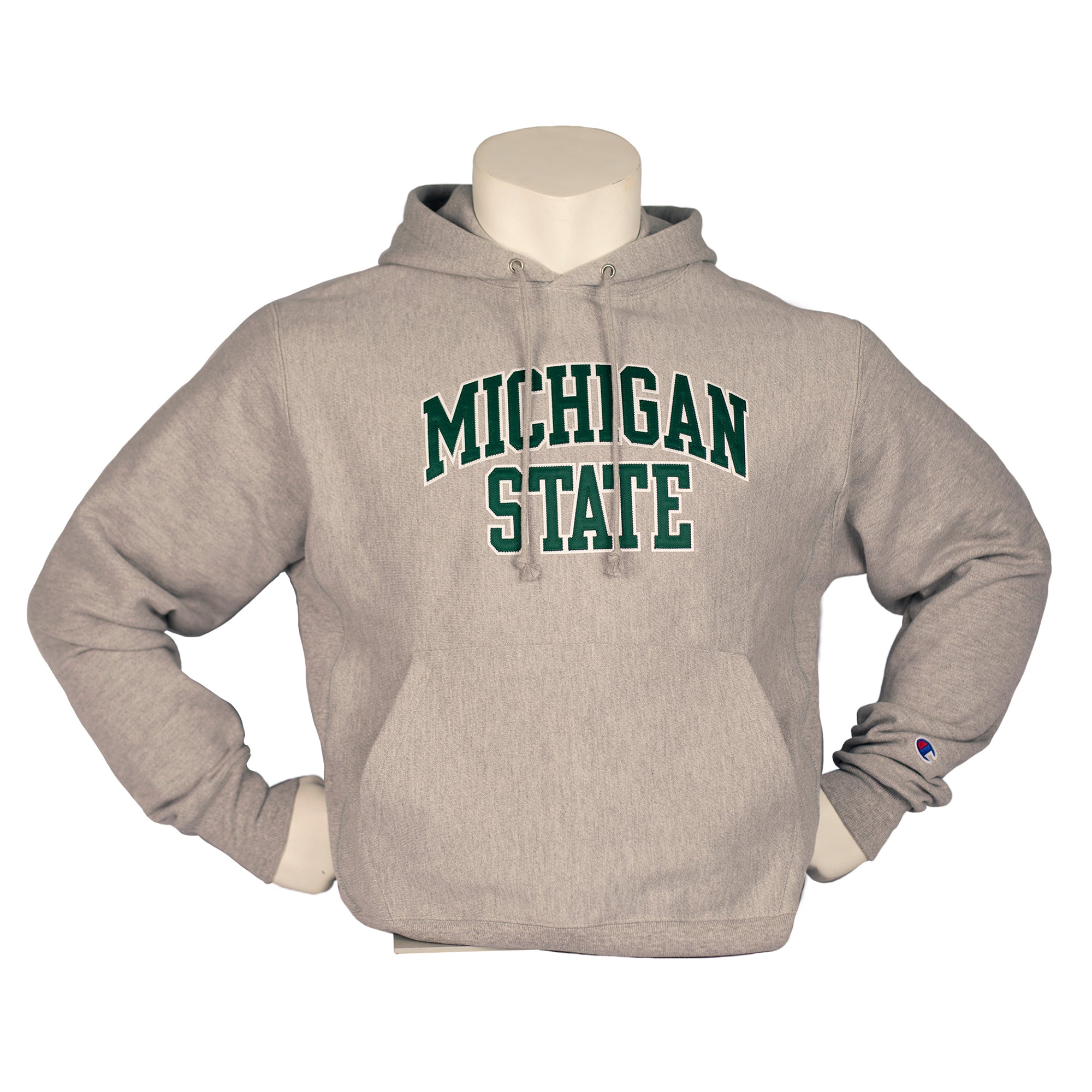 Champion Reverse Weave MSU Men's Hoodie Sweatshirt - Comfortable Cotton Pullover for College Students, Gym, and Casual Wear
