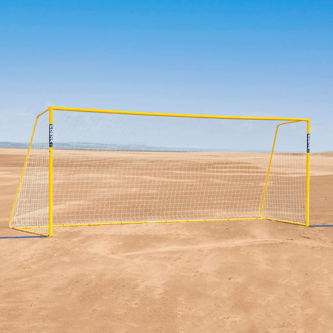 FORZA 18.5ft x 7.3ft Alu60 Beach Soccer Goal - Professional Full Size Soccer Net for Backyard, Beach & Kids Training | Durable Aluminum Frame Soccer Equipment for Outdoor Games, Practice & Tournaments | Perfect for Beach Soccer, Backyard Play & Youth Sports Training