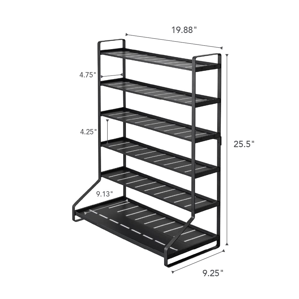 Yamazaki Home Tower Train Storage Display for Hot Wheels & Model Cars | Durable Steel Toy Organizer for Kids | Perfect for Playrooms, Playrooms & Collectors' Displays