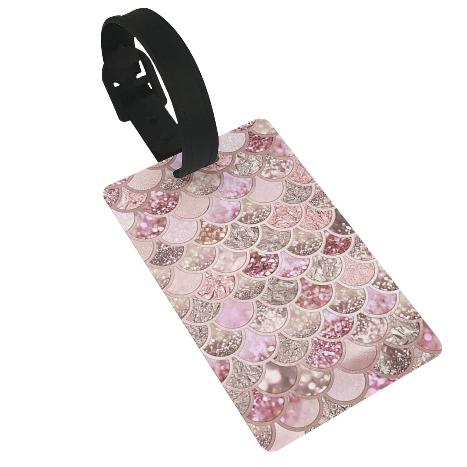 Vibrant Fish Scale Luggage Tags - Durable Suitcase ID Tags for Travel Bags, Backpacks & Carry-Ons (Set of 6) - Perfect for Women, Men & Kids - Ideal for Airports, Cruise Ships & Family Vacations
