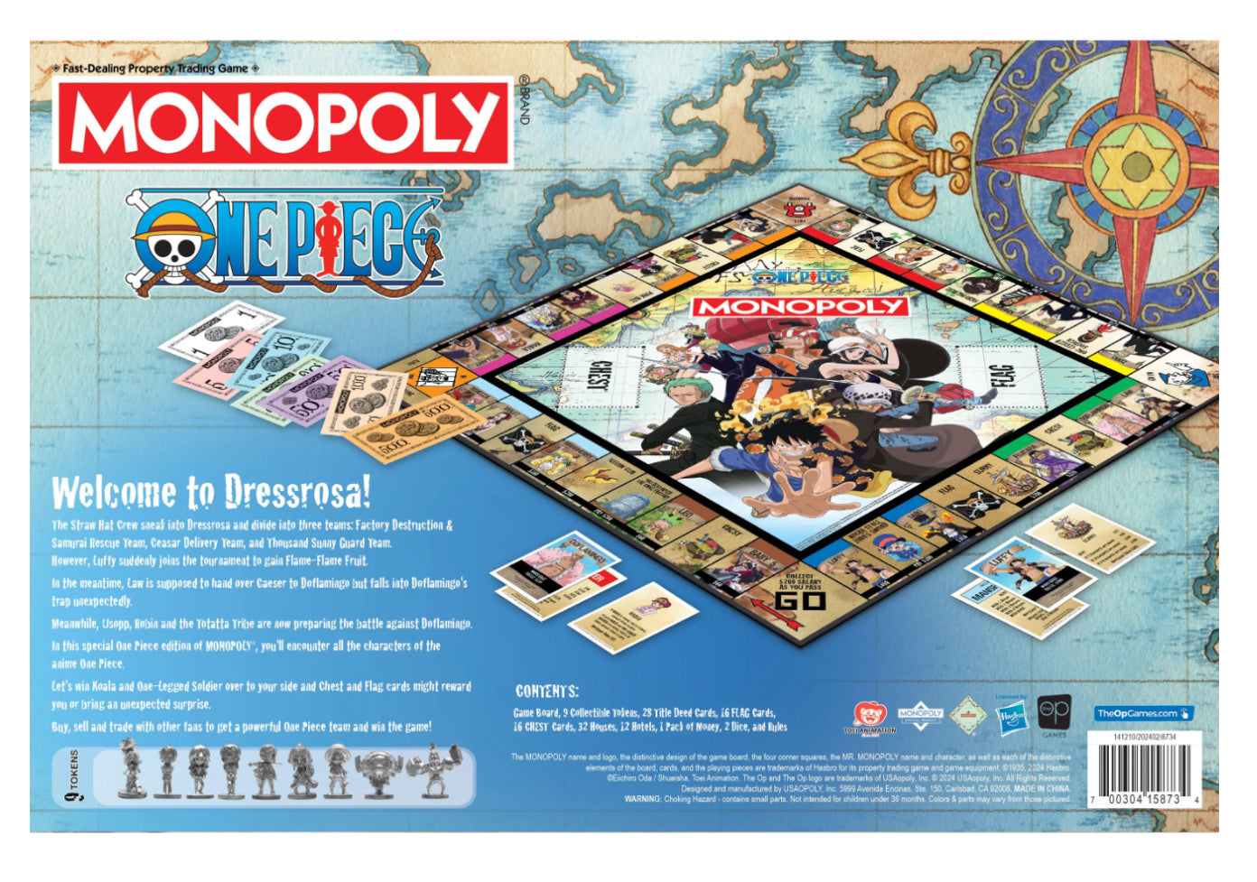 One Piece Monopoly Board Game - Official Anime Collector's Edition for Fans - Perfect for Family Game Nights & Anime-Themed Parties