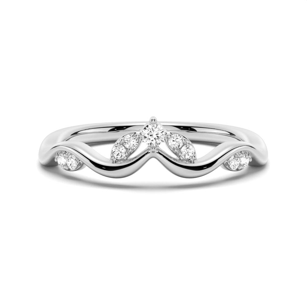 Elegant Winding Willow Curved Moissanite Wedding Band Ring for Women - Perfect for Engagement, Anniversary & Bridal Jewelry Gifts
