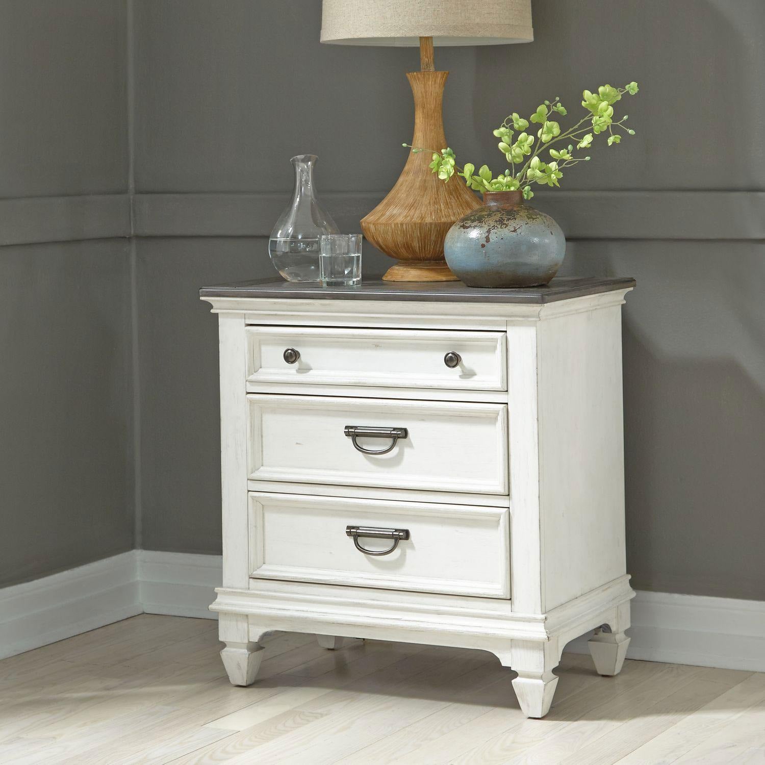 Modern Nightstand with Drawer - Allyson Park Bedside Table for Bedroom, Living Room & Office - Stylish Storage End Table with Shelf (Espresso Finish) - Perfect for Small Spaces, Apartments & Dorms