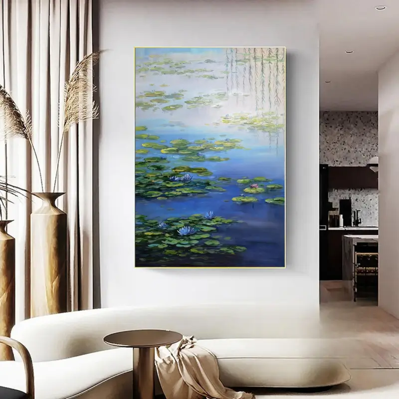 Flower and Tree Painting #FT002 - Handmade Canvas Wall Art for Home Decor, Living Room, Bedroom & Office