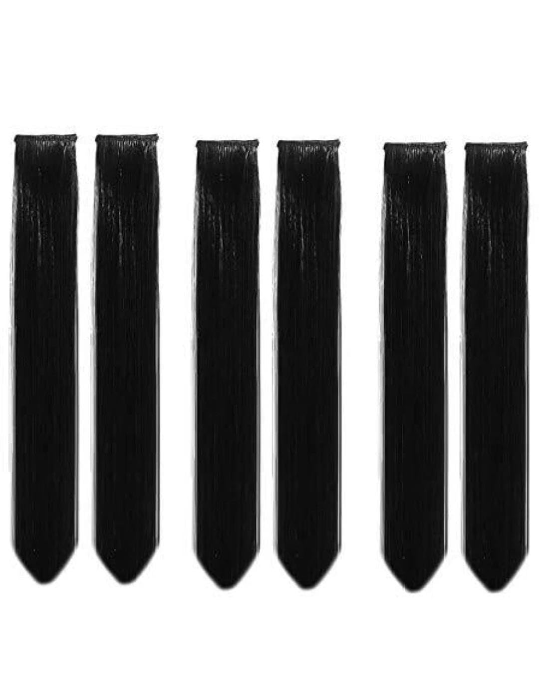 6-Pack Black Hair Extensions for Women & Girls - Perfect for Parties, Weddings & Everyday Styling