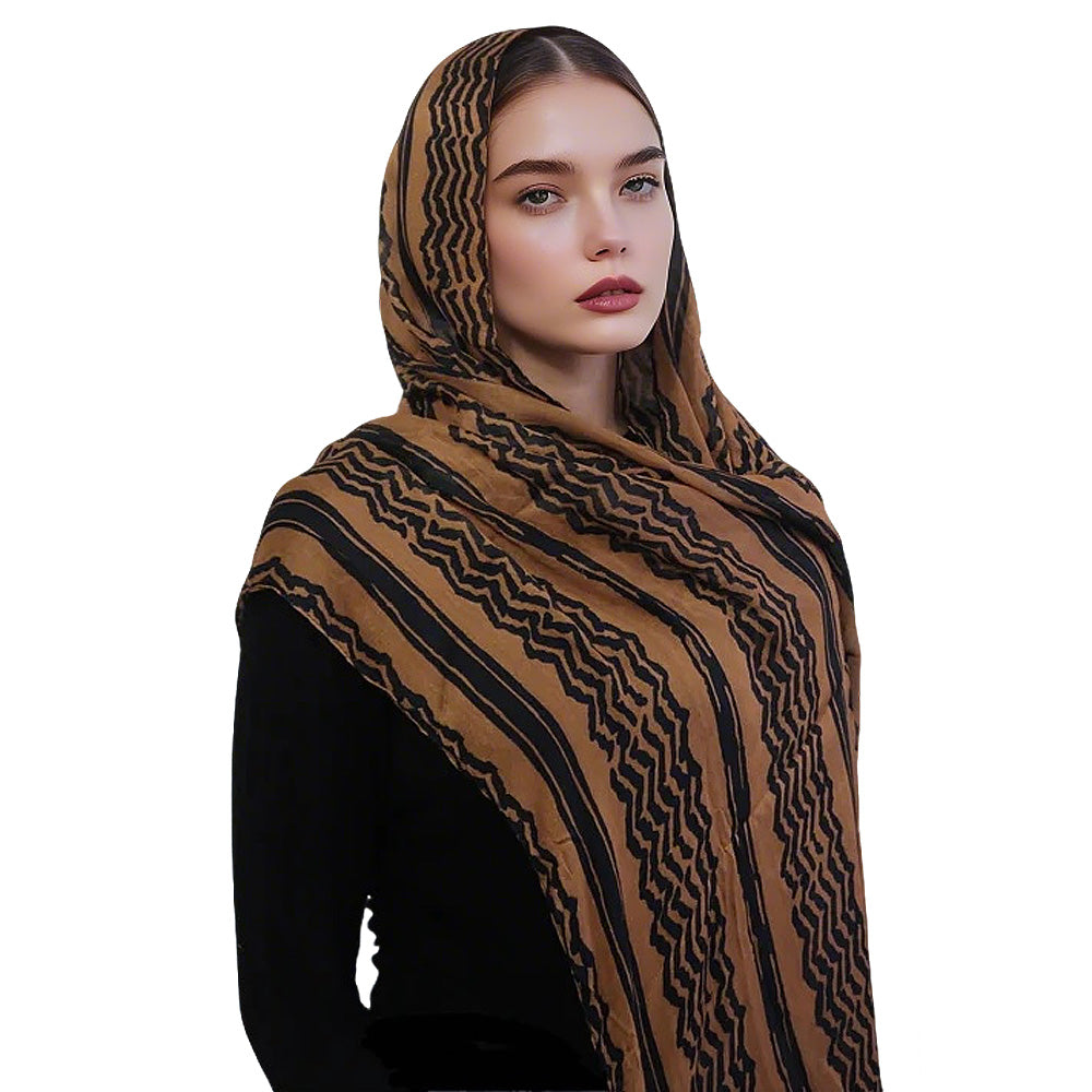 Urgarment Women's Keffiyeh Palestine Hijab Scarf - Lightweight Chiffon Kuffiyeh with 20 Color Options - Perfect for Everyday Wear, Cultural Events & Modest Fashion