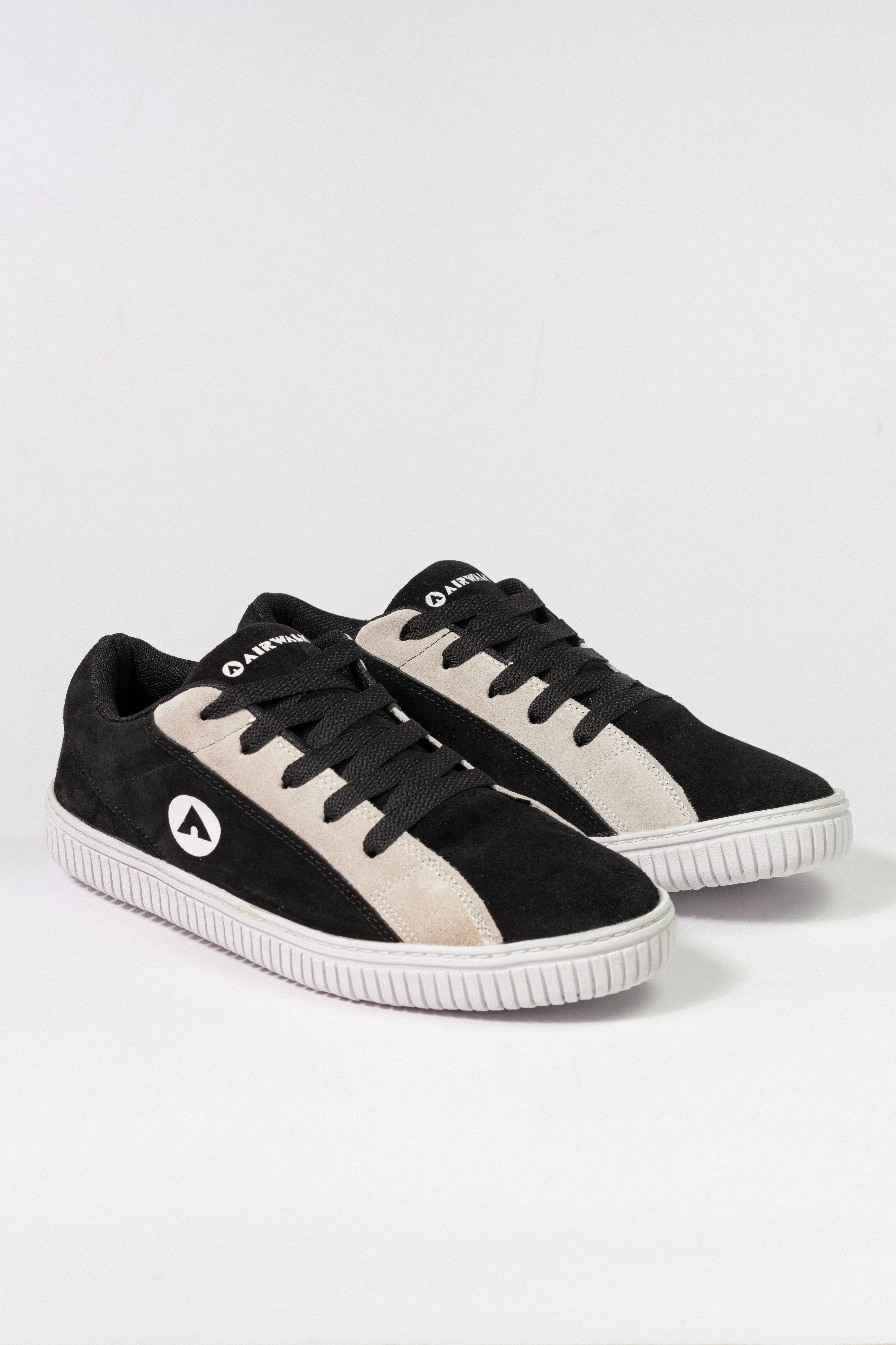 Air Walk H One Black & Gray Sneakers - Comfortable Walking Shoes for Men & Women - Perfect for Running, Gym, and Casual Wear