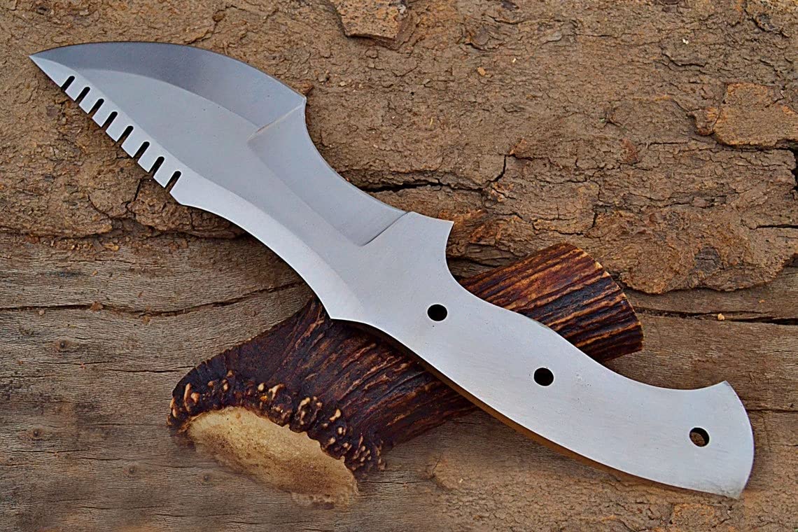 D2 Steel Tracker Knife Blank - Custom Handmade for Knife Making | Hunting & Outdoor Use