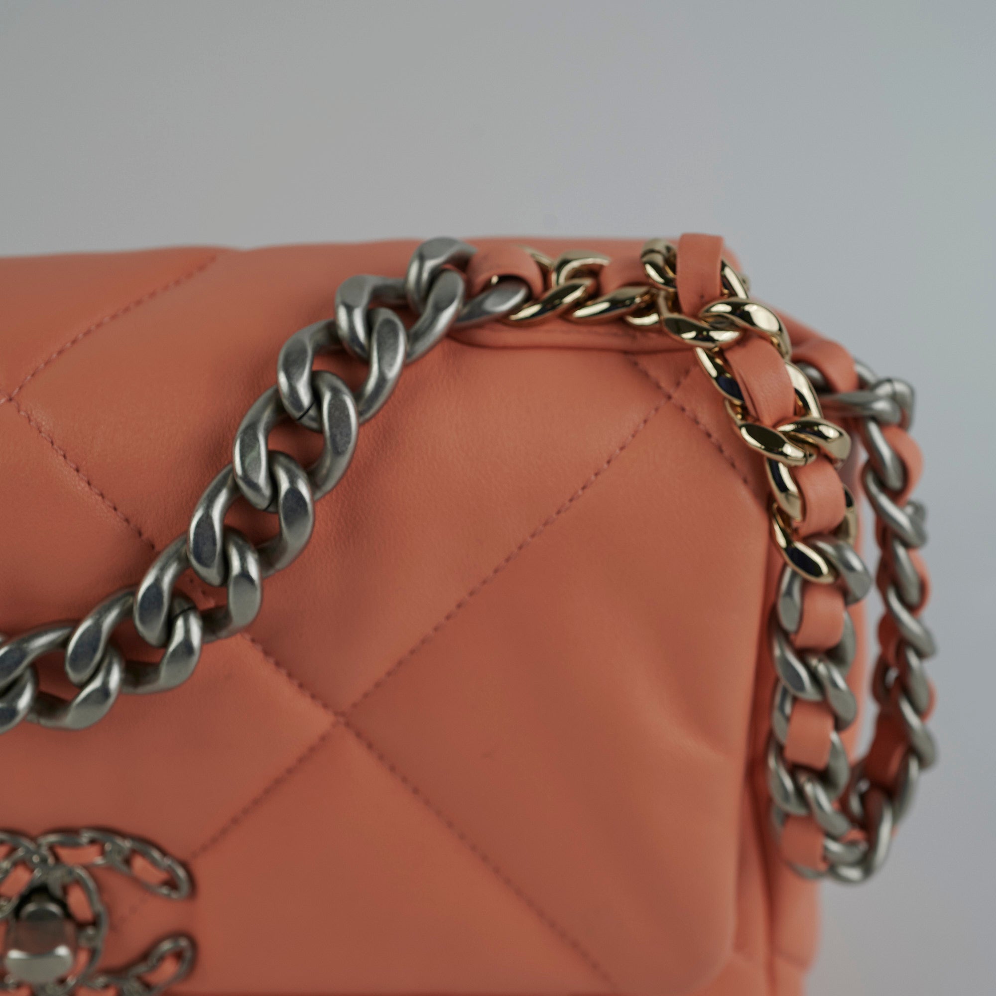 Chanel Small 19 Coral Microchip Handbag - Luxury Designer Crossbody Bag for Women | Perfect for Parties, Date Nights & Special Occasions