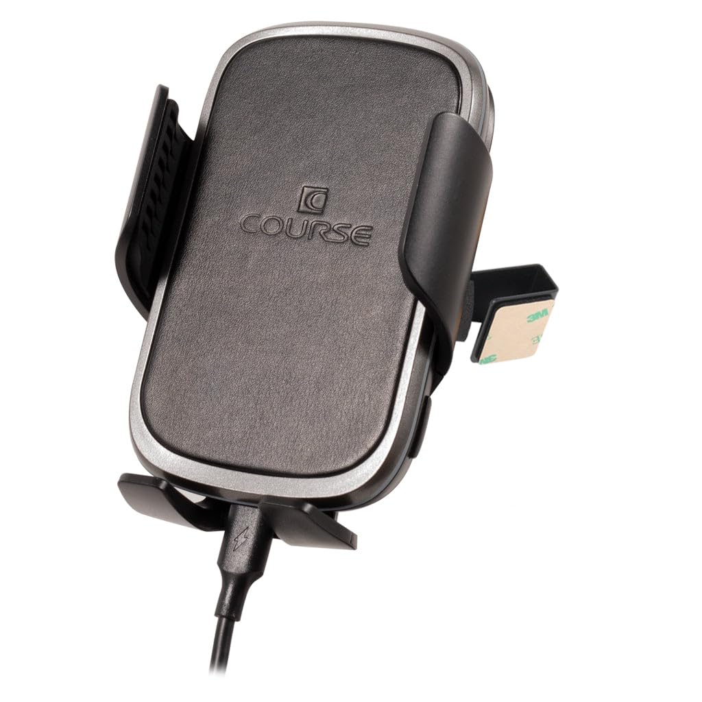 Course Motorsports DirectFit Magnetic Phone Mount & Car Phone Holder for Toyota RAV4 (2019-2023) - Auto-Grip Wireless Charger (Black) | Secure Hands-Free Driving for Navigation & Calls