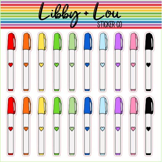 Colorful Planner Stickers - Libby & Lou Marker Dividers for Organizing