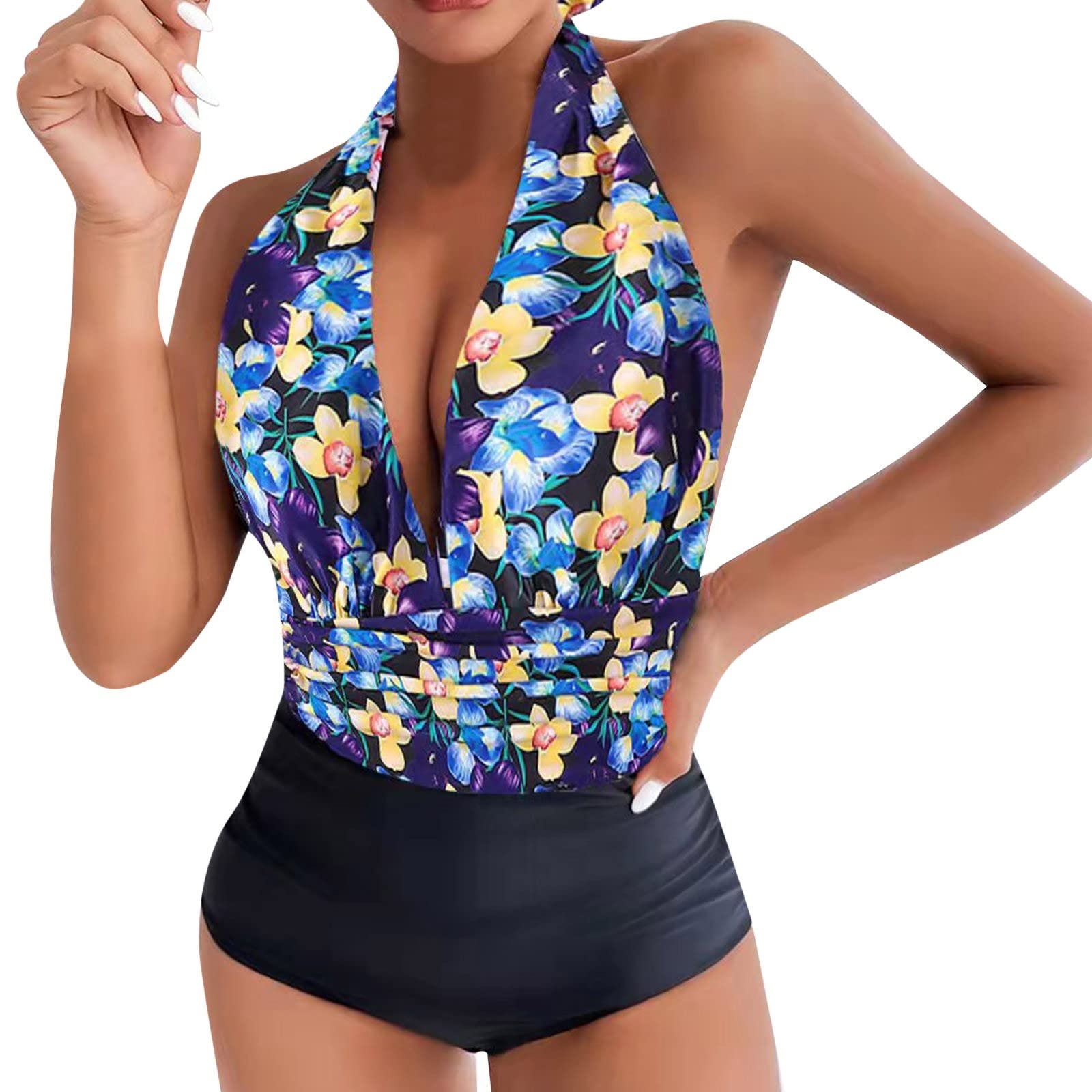 **Women's Athletic One-Piece Swimsuits - High-Performance Training & Sport Swimwear - Monokini Tankini Bathing Suits for Swimming, Beach & Gym Workouts (Size S, C)**