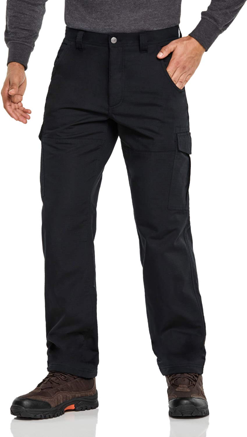CQR Men's Winter Tactical Pants - Fleece Lined Outdoor Snow Ski Cargo Pants with Thermal Insulation for Hiking, Camping & Cold Weather Activities