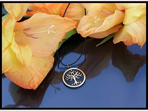 Viking Tree of Life Necklace - Brass Yggdrasil Pendant for Men & Women - Norse Jewelry Gift for Fantasy Lovers