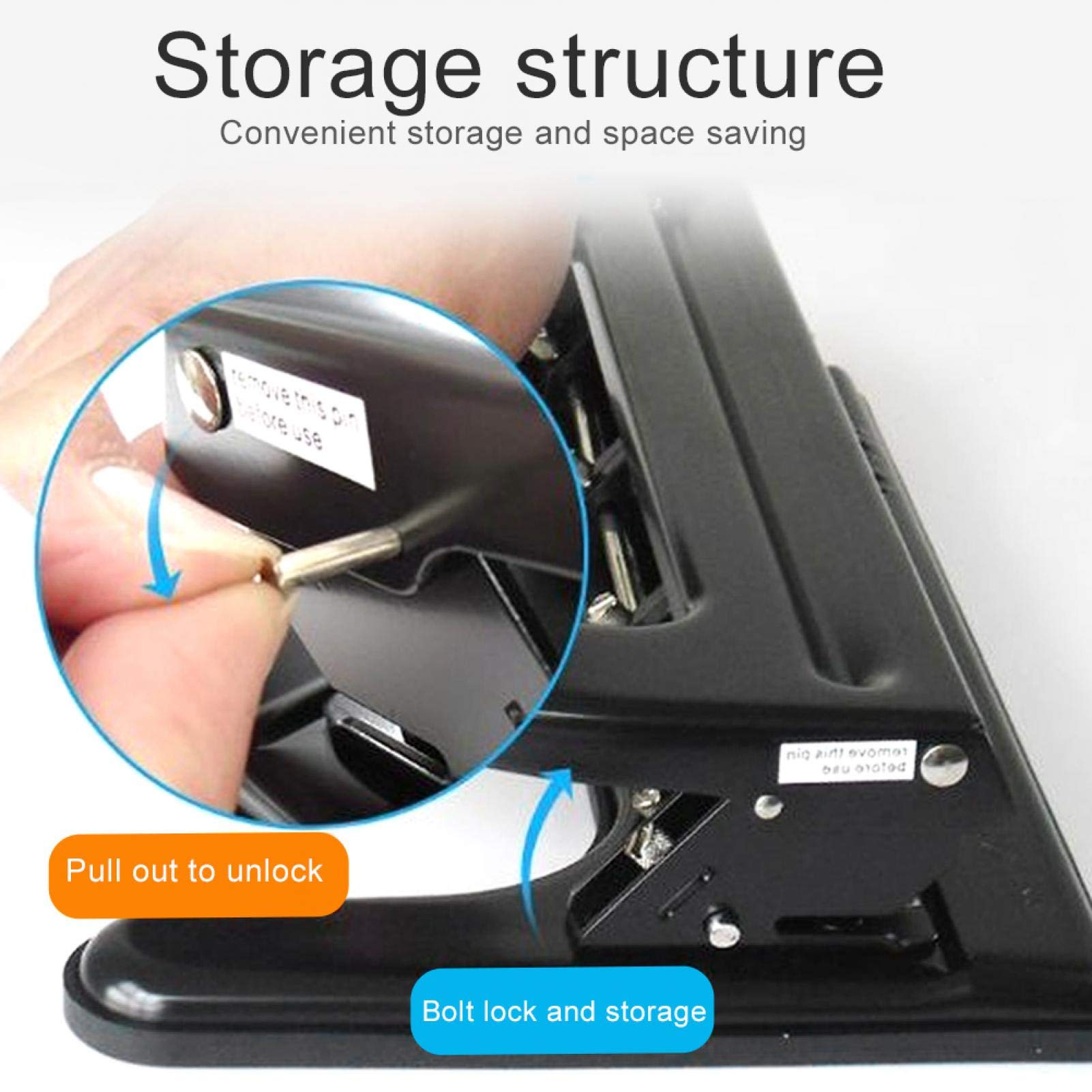 4 Hole Punch for Paper - Adjustable Heavy Duty Hole Puncher with Comfort Grip - Compact Lightweight Office & School Supplies - Perfect for Binders, Folders, Notebooks & Document Organization