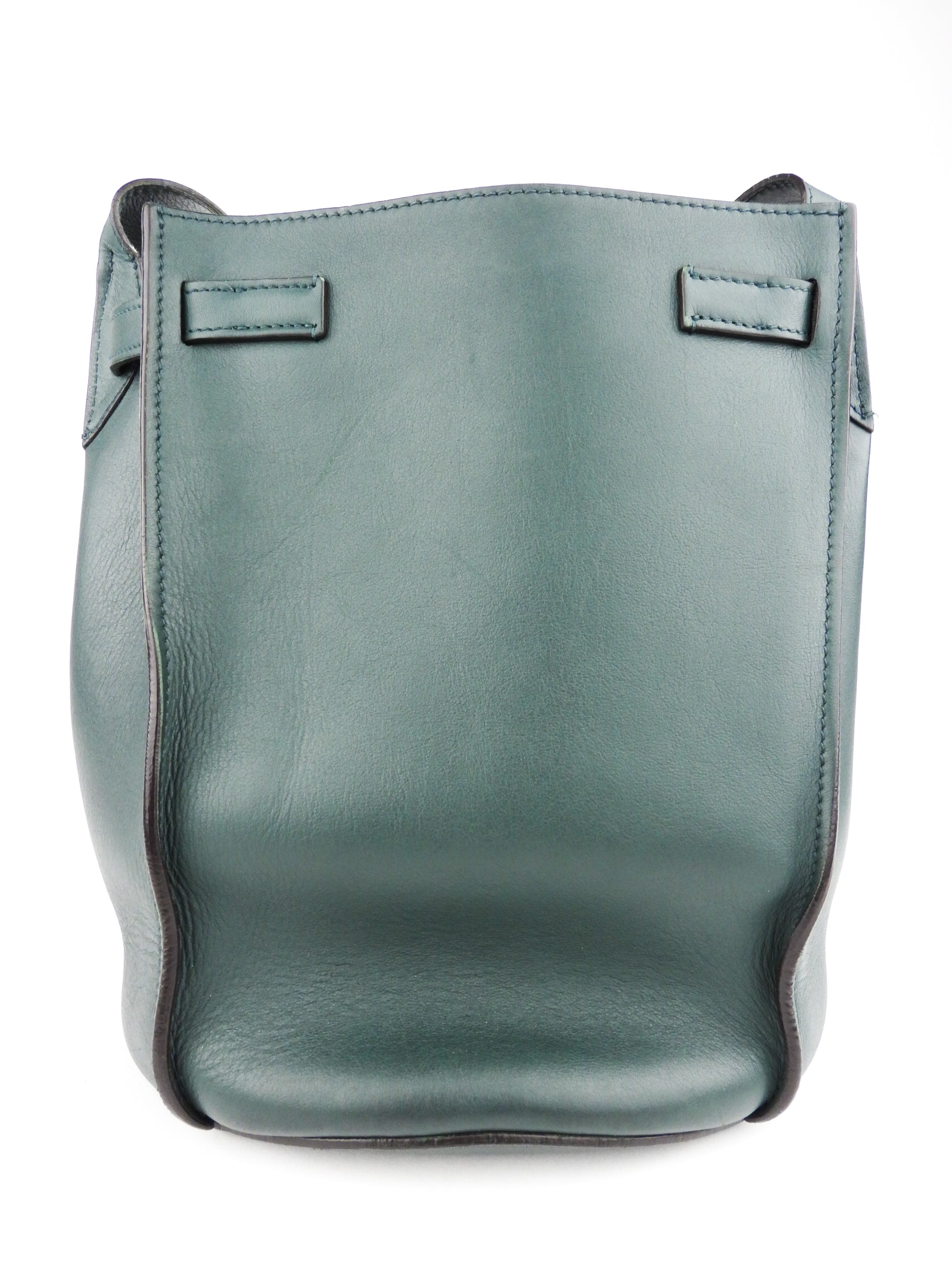 Celine Green Smooth Leather Belted Big Bag Nano Bucket Bag - Stylish Women's Designer Handbag for Work, Travel & Everyday Use