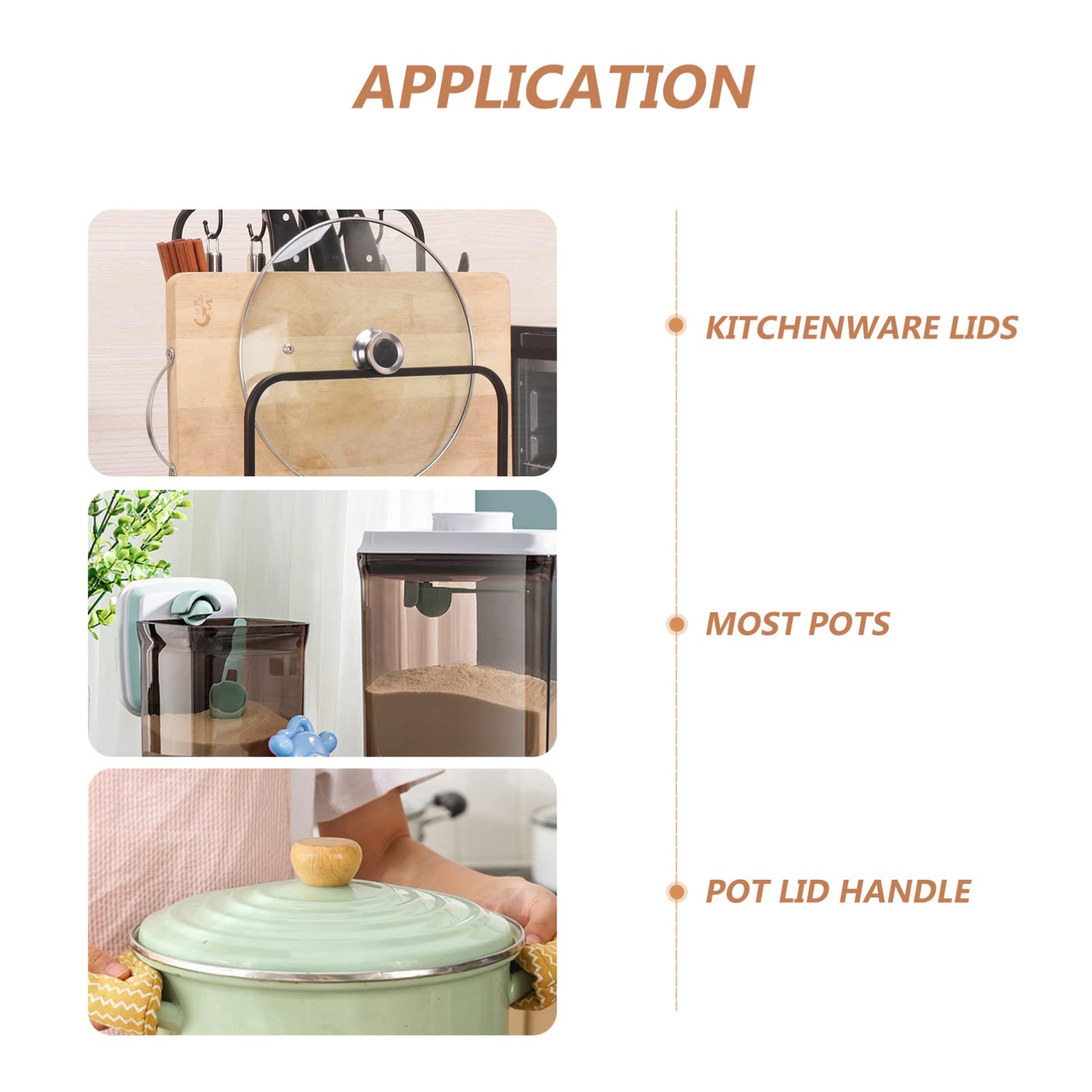 5 Sets Wooden Lid Handles - Replaceable Heat-Resistant Pot Knobs for Kettles & Pans - Durable Wooden Lid Accessories for Tea Pots, Cooking Pots & Kitchen Supplies (Perfect for Stovetop, Camping & Home Use)