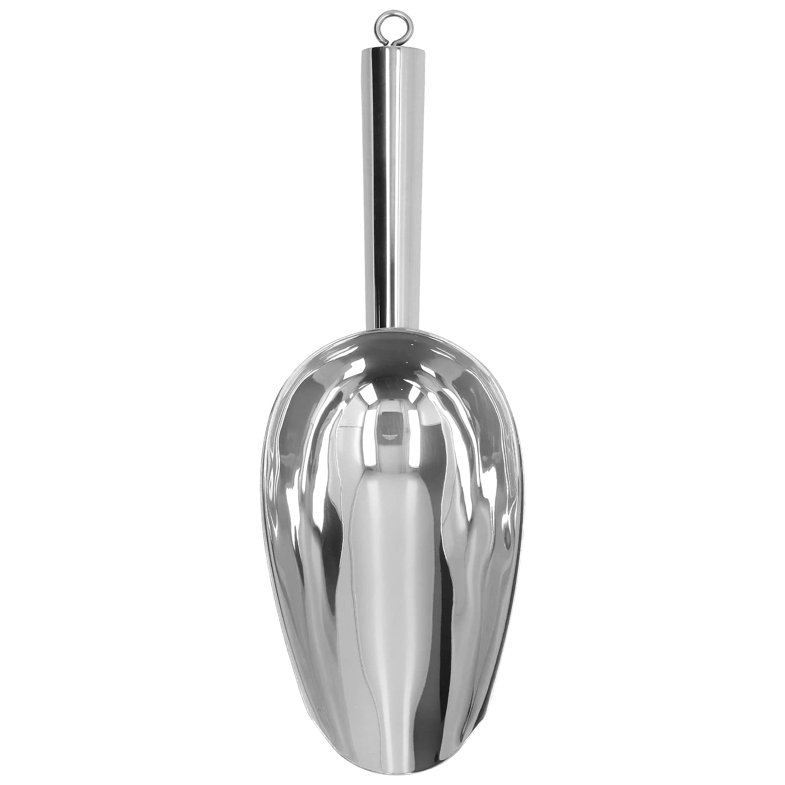 Stainless Steel Ice Scoop - Heavy Duty U-Shaped Ice Scooper for Home, Hotel, Restaurant - Food Grade Metal Ice Bucket Scoop - Perfect for Cocktails, Parties & Kitchen Use