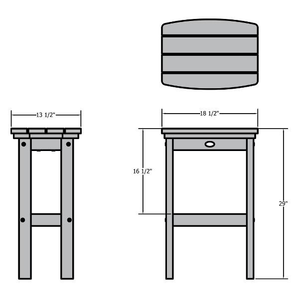 Lehigh 3-Piece Bar Height Balcony Patio Set - Outdoor Bistro Furniture for Small Spaces, Balconies & Decks