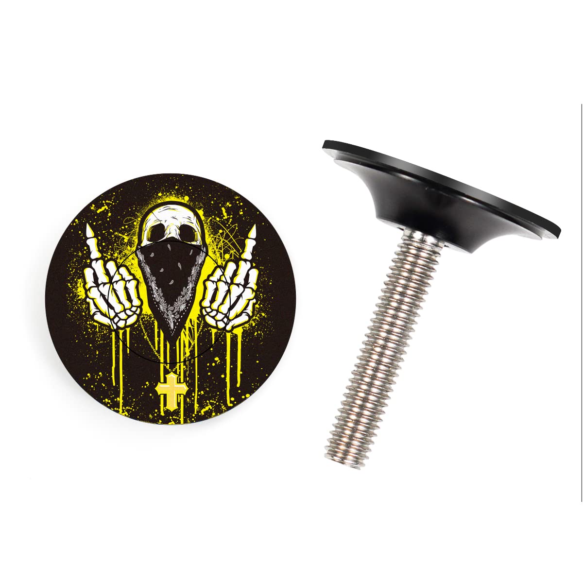 Premium CNC Bike Headset Top Cap with Bolts - Durable MTB Headset Cap for 1 1/8