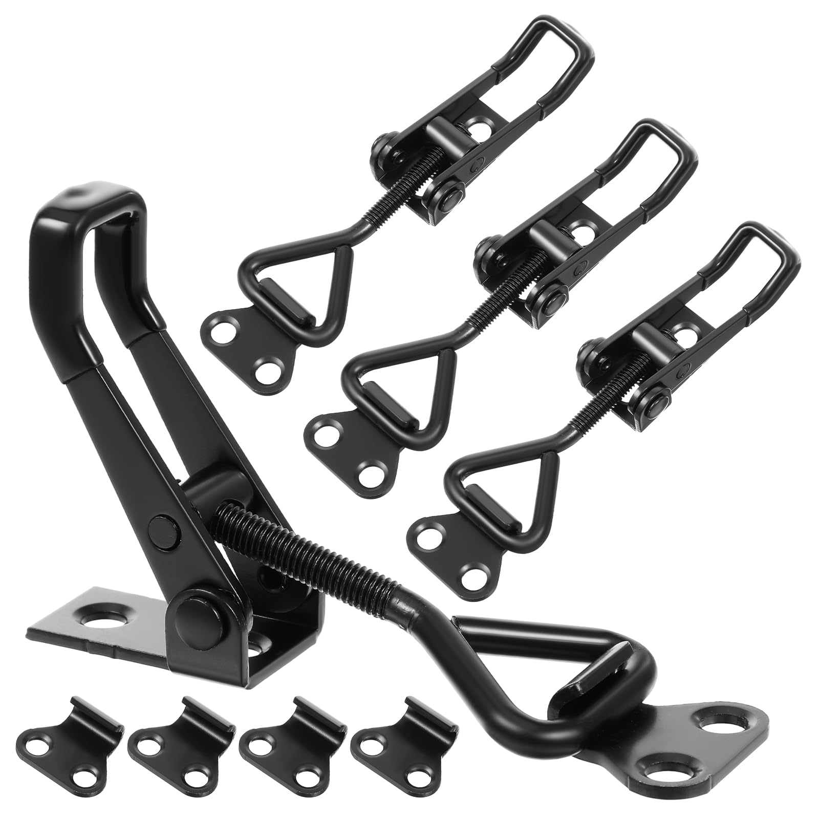 4 Pack Heavy Duty Toggle Clamps - 100kg/220lbs Holding Capacity, Adjustable 4001 Pull Latch Clamps, Stainless Steel Latches for Cabinet Doors, Tool Boxes, Cases, Trunks & Jigs - Perfect for Woodworking, Metalworking & DIY Projects