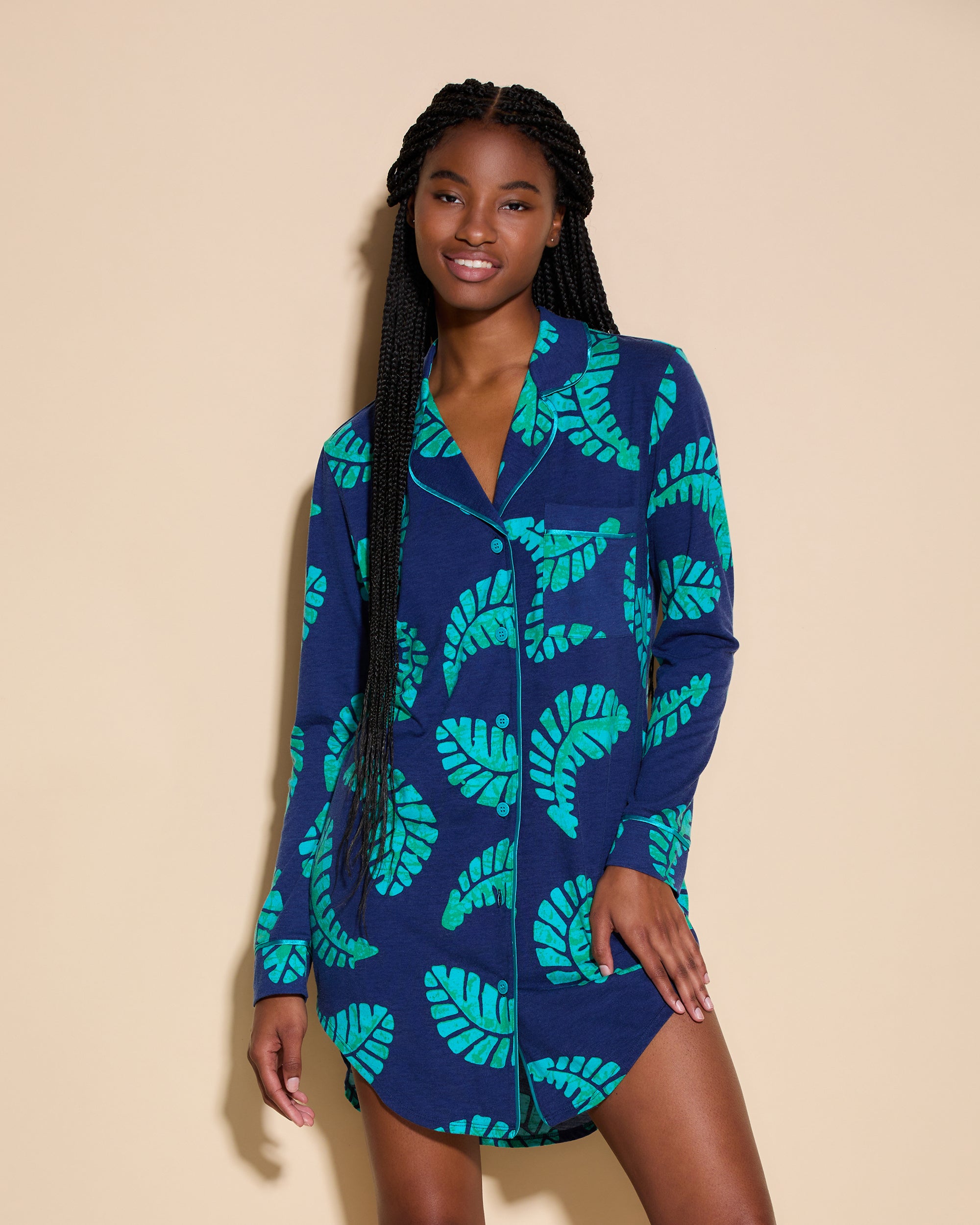 Printed Nightgown for Women - Soft & Comfortable Sleepwear for Relaxing at Home or Lounging