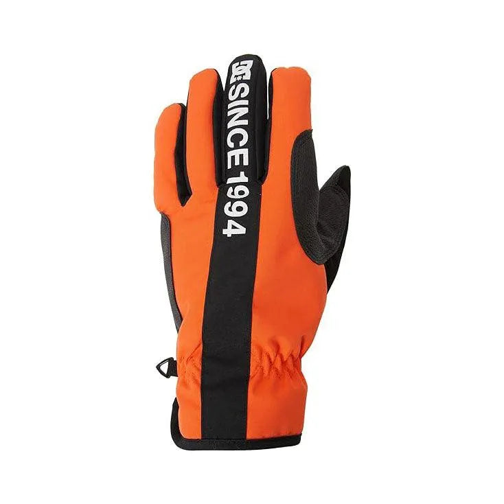 DC Snow Salute Gloves - Orange & Black - Winter Sports, Skiing, Snowboarding, Cold Weather Protection