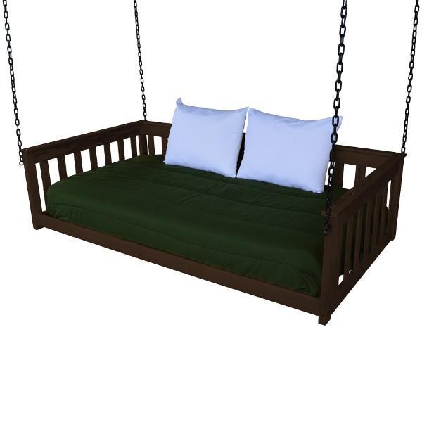 VersaLoft Mission Hanging Daybed with Chain - Outdoor Hammock Swing Bed for Patio, Garden, Backyard Relaxation and Boho Decor