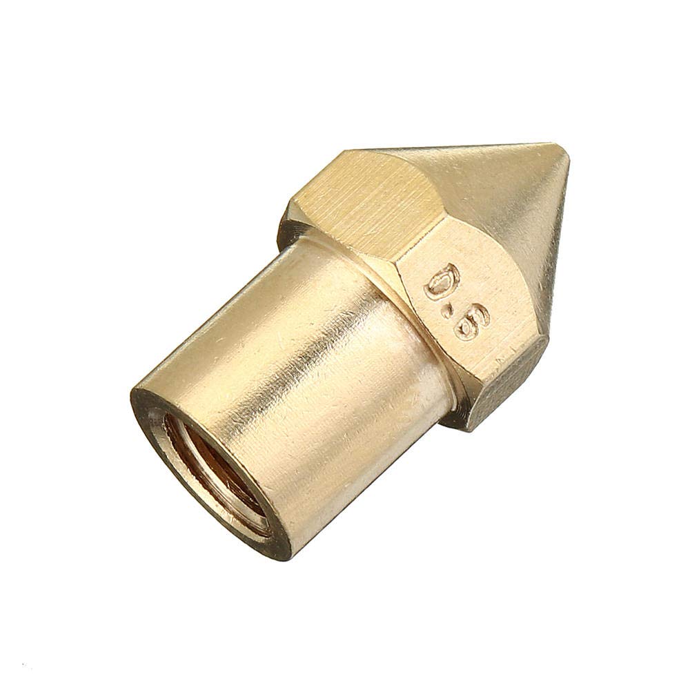 CHILUVU 1.75mm 0.4mm/0.6mm/0.8mm Brass Nozzle for 3D Printer - High Precision 0.6mm Nozzle Tip - 3D Printer Accessories & Replacement Parts - Perfect for PLA, ABS, PETG Filament Printing
