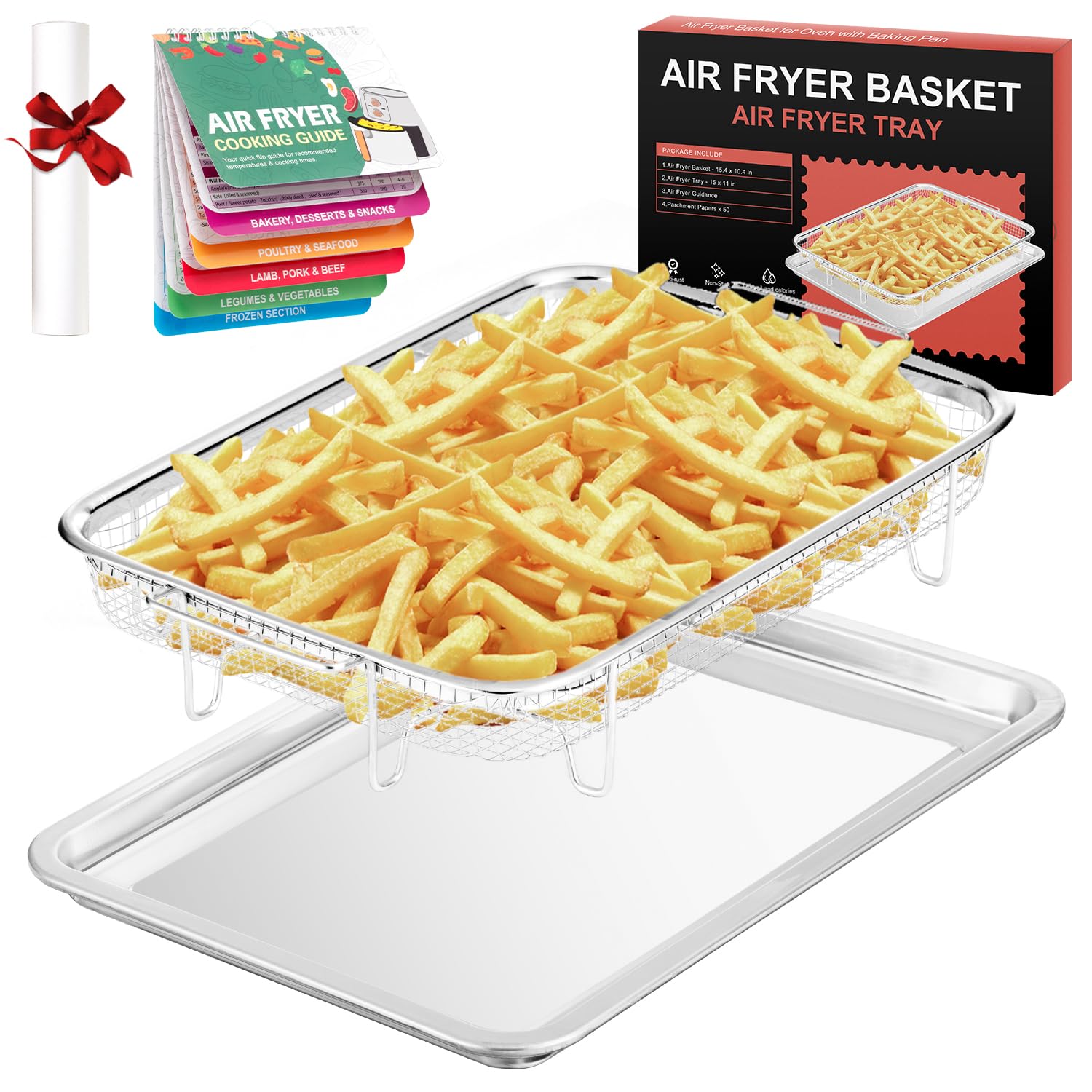 Stainless Steel Air Fryer Basket for Oven - 15.4