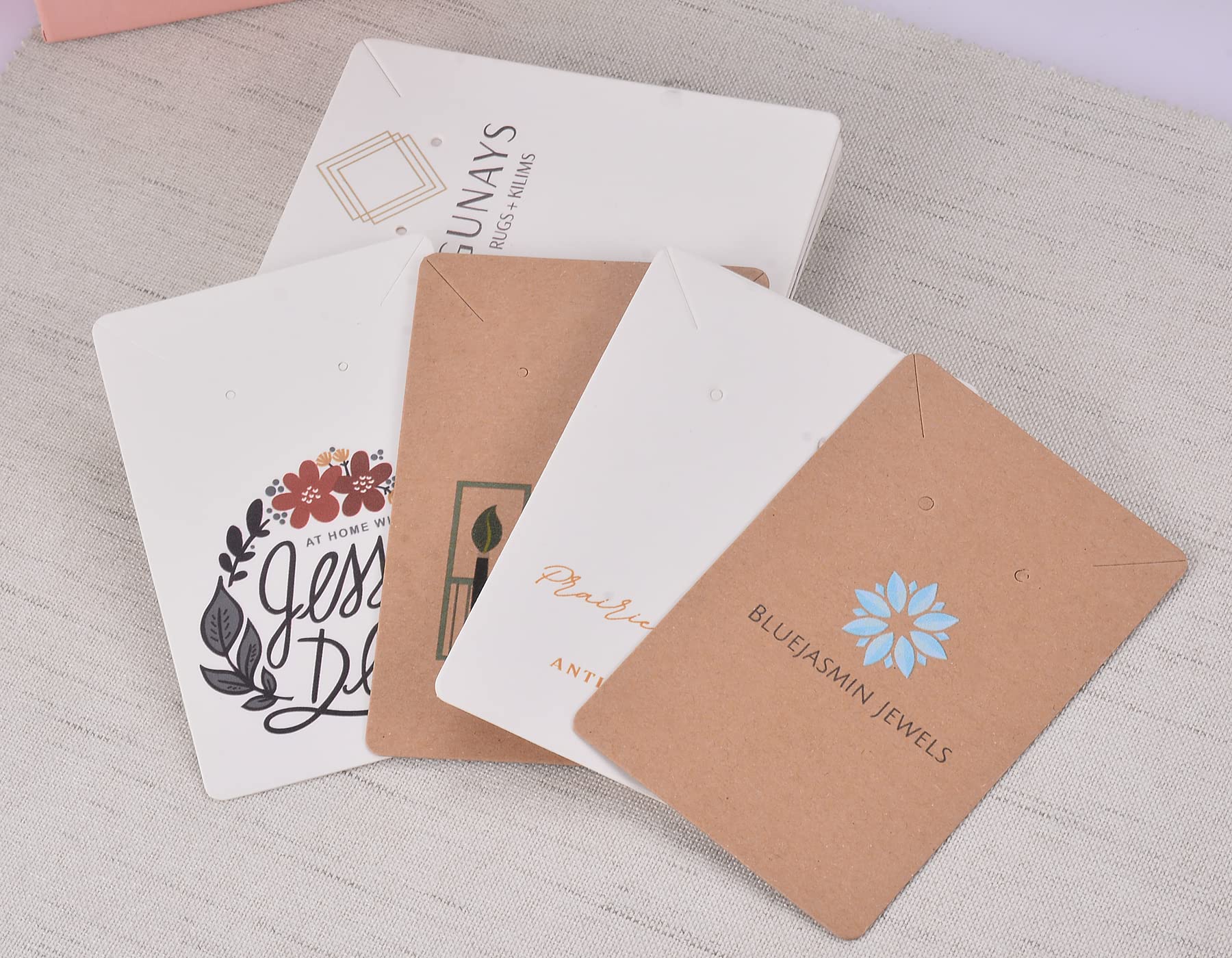 Custom Earring Display Cards & Necklace Hanging Cards - Jewelry Packaging & Retail Display for Boutiques, Craft Shows & Online Stores