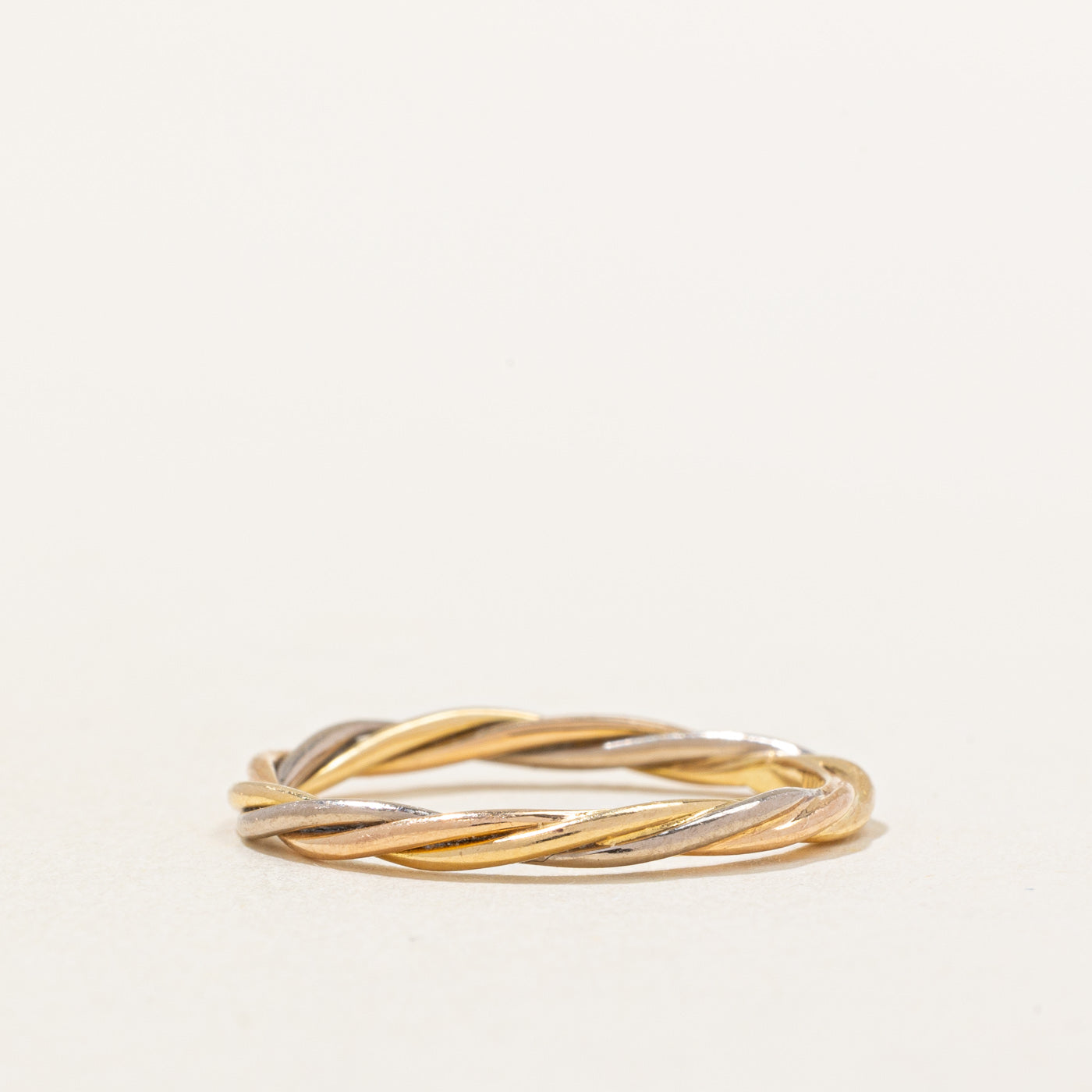 Cartier-Inspired 18k Gold Twisted Ring for Women - Size 6 | Elegant Stackable Jewelry for Weddings, Anniversaries & Special Occasions