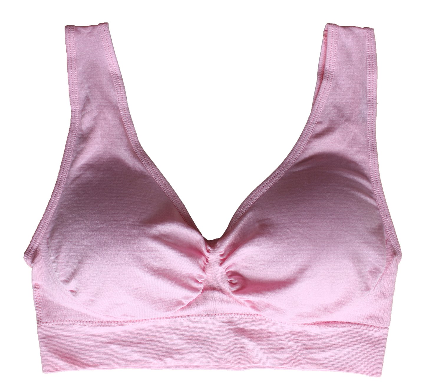 Seamless Yoga Bras for Women - Low Impact Sports Bra with Removable Pads for Workout & Running