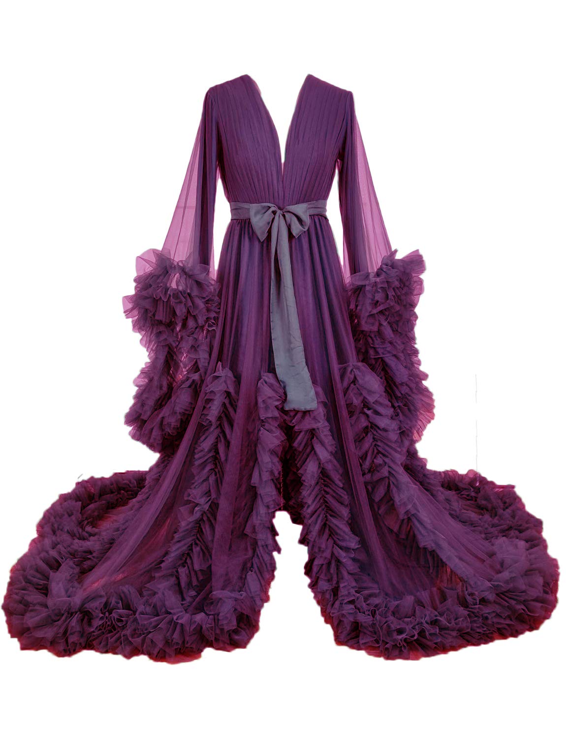 FAIOKAVER Women's Sexy Lingerie Robe - Soft Nightgown & Lace Dressing Gown for Sleepwear, Bridal Shower, Honeymoon & Boudoir Photography - Plus Size Bathrobe Pajamas for Women