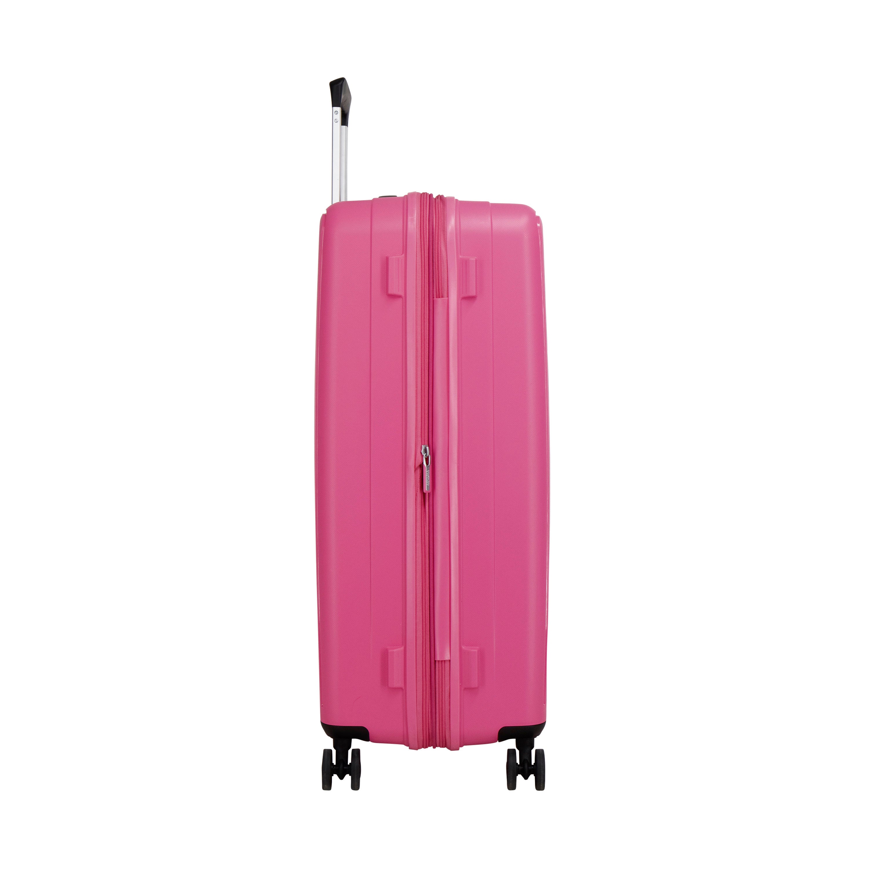 American Tourister Rejoy Spinner Expandable 3-Piece Luggage Set - Lightweight Hardshell Suitcase with 360° Wheels for Travel, Business & Vacation (Black)