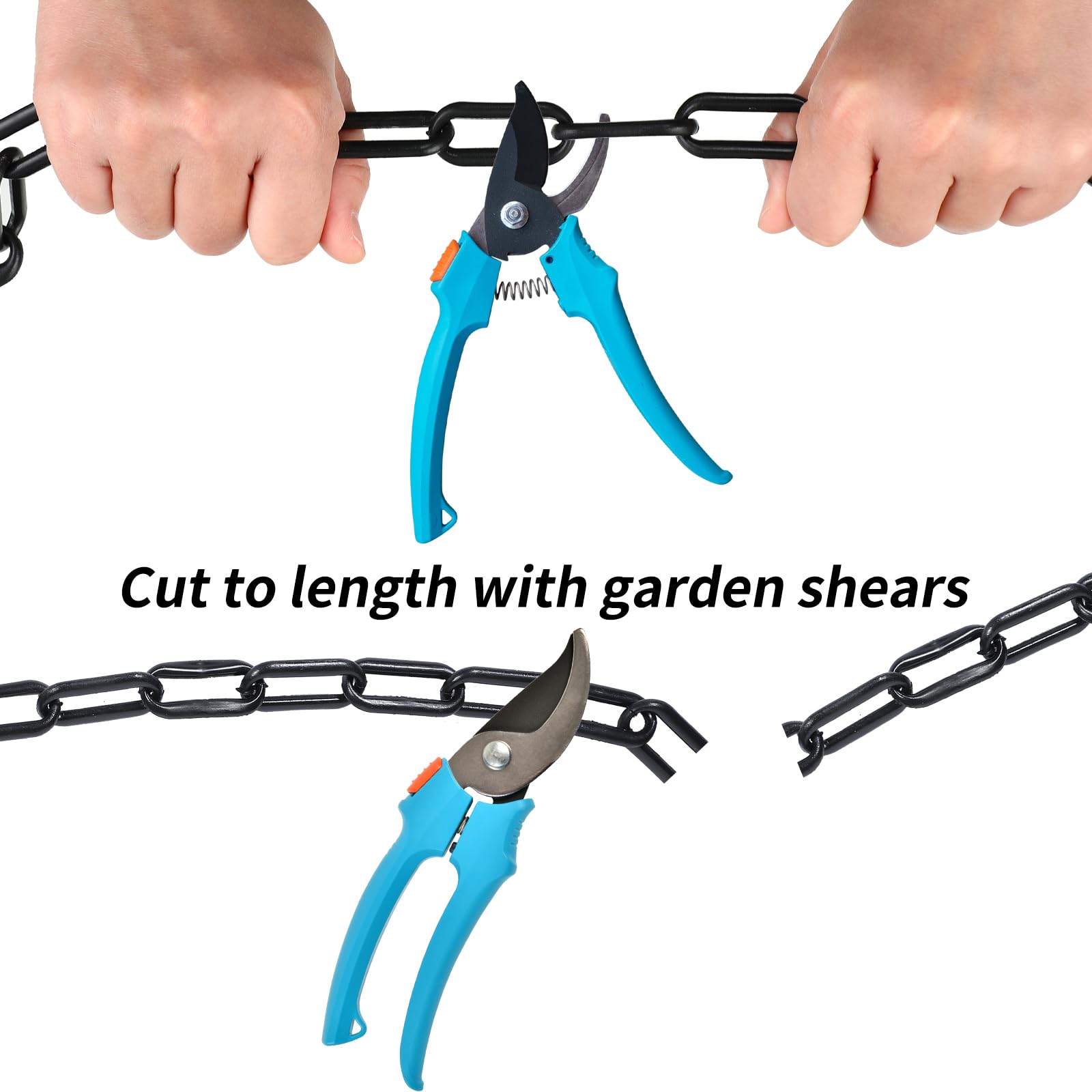 Geelin 1000ft Plastic Barrier Chain - Weatherproof Safety Crowd Control Barriers, Heavy Duty Garden Fence Decoration (Black) - Ideal for Events, Construction Sites & Outdoor Safety Control