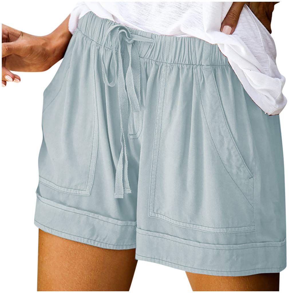 Hessimy Women's Summer Shorts with Pockets - Comfy Beach & Pajama Shorts for Casual Wear